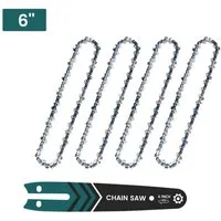Bundviel Ersatzkette 1/4" 1,1mm 4 kettensägenketten kompatibel mit 6/8" Kettensägen