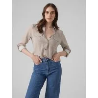 Vero Moda Hemdbluse VMBUMPY L/S SHIRT NEW WVN GA NOOS Viskose, regular fit