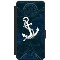 NIVOCASE Handyhülle Anker Landkarte Segeln Sailors Style, Samsung Galaxy S26 Klapphülle Handyhülle aus Kunst Leder