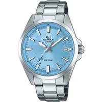 CASIO EDIFICE Quarzuhr EFV-100D-2BVUEF, Armbanduhr, Herrenuhr, Edelstahlarmband, Datum, Neo-Display, analog