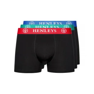 Henleys - "Primas" Boxershorts für Herren(3er-Pack) (Schwarz)