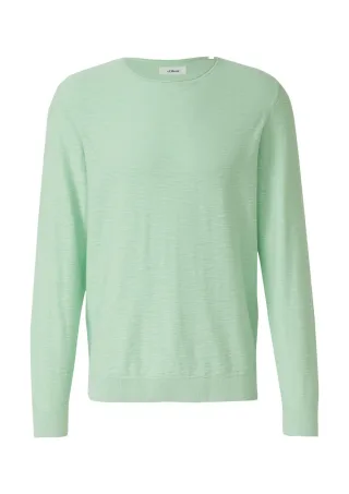s.Oliver Red Label - Strickpullover mit Flammgarnstruktur grün - Gr. - L