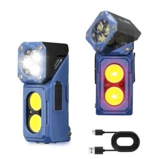 T615 500LM 180° Rotatable Multi-Function EDC LED Flashlight Wave Sensing Mini Headlamp Cap Clip Bike Light USB Charging