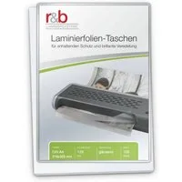 r&b Laminiersysteme Laminierfolie r&b Laminierfolien A1 bis A7, 50-350mic, glänzend, A4, glänzend, 100 St., Kompatibel, glänzend, stabil, schützend, professionell, vielseitig