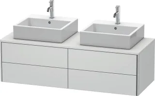 Duravit XSquare Konsolenwaschtischunterbau wandhängend Weiß Seidenmatt 1400x548x400 mm - XS4916B3636 XS4916B3636