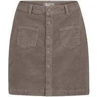 Eight2Nine Minirock Damen Mini Cordrock aufgesetzte Taschen und Kopfle