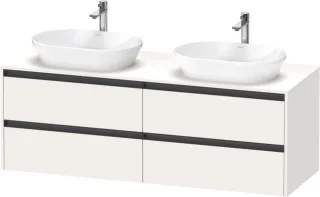 Duravit Ketho.2 Konsolenwaschtischunterbau wandhängend Weiß Supermatt 1600x550x568 mm - K24899B84840 K24899B84840000