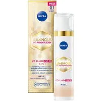 Nivea Gesichtsfluid LUMINOUS630 ANTI-PIGMENTFLECKEN CC FLUID 3IN1 HELL LSF 30, passt sich dem Hautton an, ebenmäßiges Ergebnis.