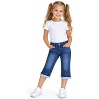 Girls Fashion Caprijeans Capri Stretch Jeans Hose Kinder Sommerhose M416e