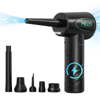 MECO ELEVERDE Compressed Air Duster, Air Blower with LED Light, 3-Gear to 100000RPM, Electric Air Duster for PC/Keyboard