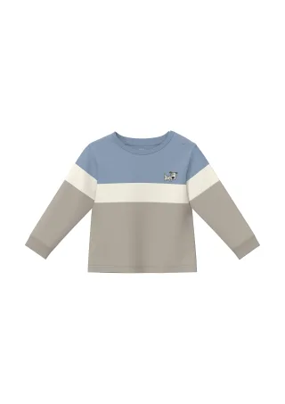 s.Oliver - T-Shirt blau/mehrfarbig/beige - Gr. - 74