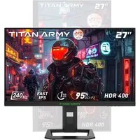 TITAN ARMY P2710S Gaming-Monitor (2560x1440 px, QHD, 1 ms Reaktionszeit, 240 Hz, Fast IPS, 27-inch Fast IPS LCD Screen, 240Hz Refresh Rate, 1ms GTG, HDR 400)
