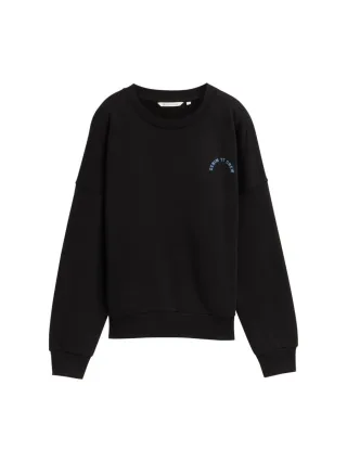 TOM TAILOR Denim - Lockeres Sweatshirt schwarz - Gr. - XS