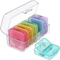 Wellgro Pillendose Große Tablettenbox für 7 Tage