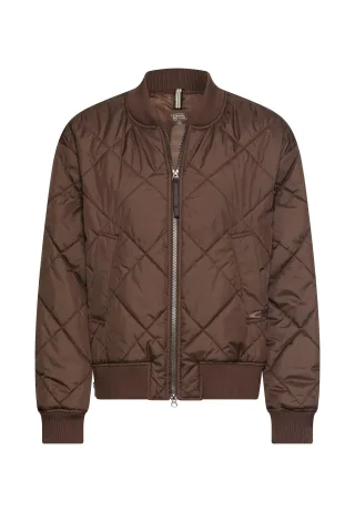 camel active - Oversize Bomberjacke mit bedrucktem Futter brown - Gr. - 46