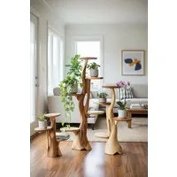FaHome Ablageregal Teakholz-Regal