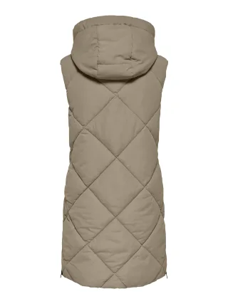 ONLY - ONLMAGGI HOOD WAISTCOAT CC OTW Silver Mink - Gr. - M