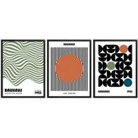 ARTFAVES Bilder-Collage Poster Set Bauhaus Geometrie 2 I mehrteilige Bilderwand I Wandbilder B, (Wandbilder modern, 3 St)