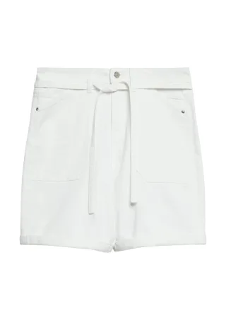s.Oliver Red Label - Shorts mit Bindegürtel weiß - Gr. - 44