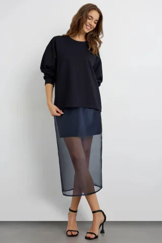 Marineblaues Sweatshirt