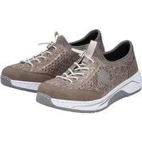 Rieker Slip-On Sneaker Slipper, Freizeitsneaker, Halbschuh in Metallic-Optik