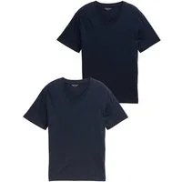 TOM TAILOR T-Shirt (Packung, 2-tlg) mit V-Ausschnitt, Doppelpack