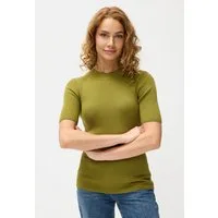 LASCANA Kurzarmpullover mit Rippstruktur, figurbetonter Strickpullover, Basic