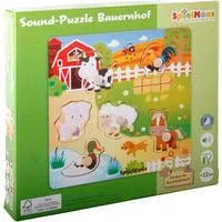 Sound Holzpuzzle Bauernhof, 6-teilig, mit Sound holz