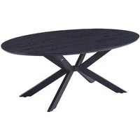 HOME DELUXE Esstisch Oval AVENTIS inkl. Sternfuß 200 x 120 cm