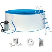 KONIFERA Rundpool RÜGEN 1 (Set, 5-tlg), mit LED-Scheinwerfer zur stimmungsvollen abendlichen Beleuchtung