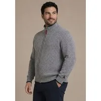 Man's World Plus Strickjacke auch in Grosse Größen bis Gr. 7XL Regular Fit, melierte Optik, mit Stehkragen, mit Reißverschluss