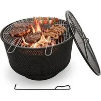relaxdays Feuerschale mit Grillrost