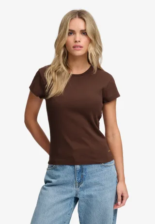 Superdry - Athletic Essential T-Shirt schmale Passform kastanienbraun - Gr. - 8
