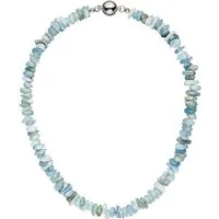 JOBO Kette ohne Anhänger, mit Aquamarin barock 45 cm
