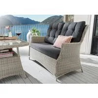 Destiny Loungesofa CASA, Aluminium, Polyrattan, 2er Sofa, inkl. Auflagen