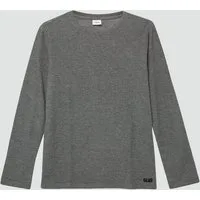 s.Oliver Langarmshirt T-Shirt Strukturiertes Langarm-Jerseyshirt mit kleiner Stickerei