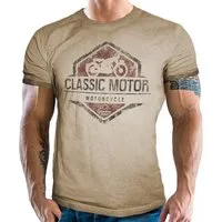 GASOLINE BANDIT® T-Shirt im Used Vintage Look für Biker, Racer: Classic Motorcycle