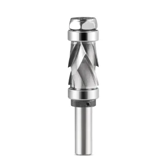 1/2" Shank Spiral Trimming Cutter Integral Carbide End Mill 2 Flute Downcut Counterclockwise Milling Cutter