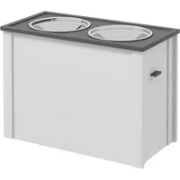PawHut Futternapf Hunde Futterstation mit Stauraum, Napfständer mit 2 Edelstahlschüsseln, Stahl, 60L x 30B x 42H cm
