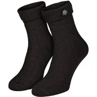 Black Snake Trachtensocken Oktoberfest-Schoppersocken mit Edelweiß-Pin & Zopfmuster, Damen/Herren (1-Paar, 1 Paar Trachtensocken mit Edelweiß-Pin) Abnehmbarer Edelweiß-Pin und klassisches Zopfmuster