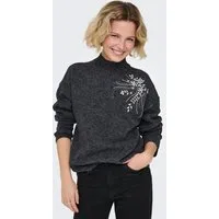 ONLY Strickpullover ONLRIVA LS HIGH NECK EMB PULLOVER EX KNT