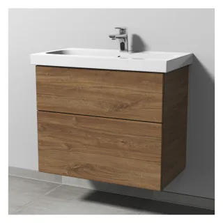 Sanipa 3way Waschtischunterbau zu Geberit iCon Light Waschtisch mit 2 Auszügen, Eiche-Kansas SM57259