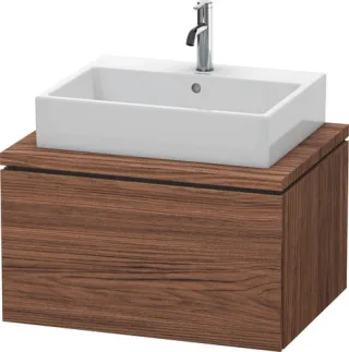Duravit L-Cube Konsolenwaschtischunterbau wandhängend Nussbaum dunkel Matt 720x547x400 mm - LC581102 LC581102121