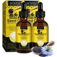ALIVER Haaröl Schwarzkümmelöl Hautöl Haaröl Bio Vegan Aliver, 2-tlg., Haarwachstumsmittel, Haaröl