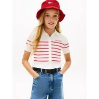 Tommy Hilfiger Strickjacke SWEATER RIB POLO SS Kinder bis 16 Jahre, regular fit