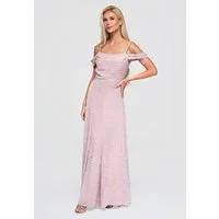 OMBRE Abendkleid Damen Abendkleid mit elegantem Schnitt Pink S (kein Set, 1-tlg)