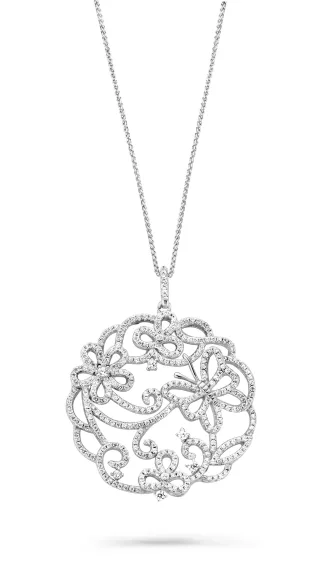 Orphelia Damen-Kette aus 925er Sterlingsilber mit Anhänger – Silber ZH-7214