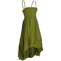 Vishes Sommerkleid 2in1 Kleid-Rock Damen Sommer-Kleid Spagetti-Träger Hippie-Rock Elfen, Casual Style