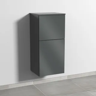 Sanipa 3way Mittelschrank mit 1 Tür und 1 Auszug, Anthrazit-Glanz, SF12979 SF12979