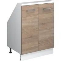 Vicco Kommode Rion, Sonoma/Weiß/Weiß, mit 2 Türen (1 St)